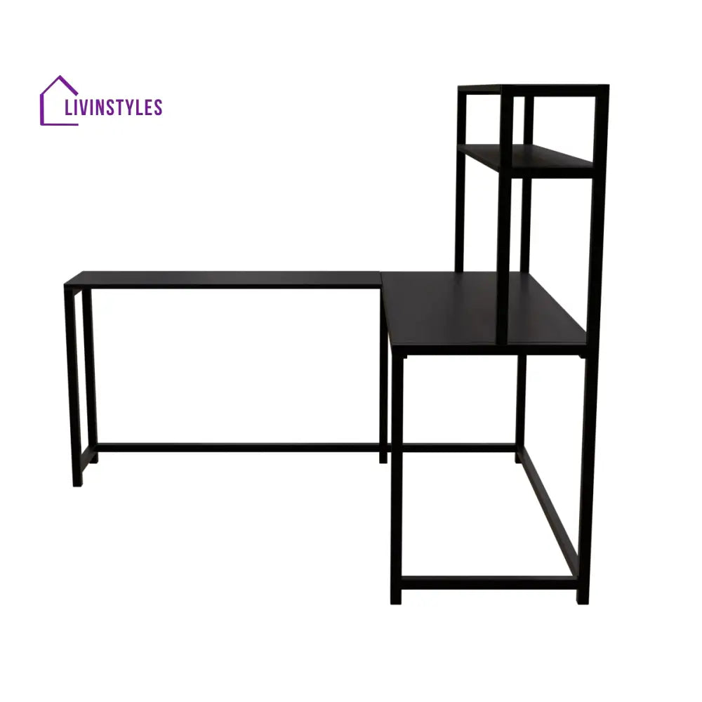 Hutch Corner Desk With Open Storage Design - Workstations & Cubicles