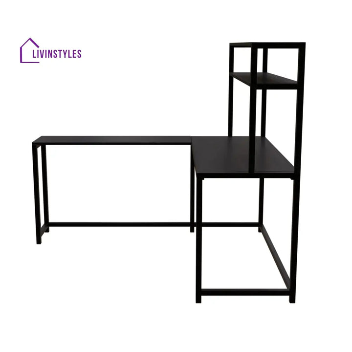 Hutch Corner Desk With Open Storage Design - Workstations & Cubicles