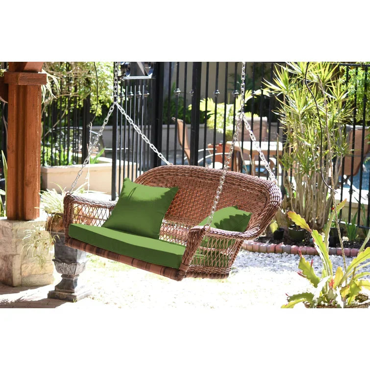 Siân Double Seater Hanging Swing Without Stand For Balcony, Garden Swing, (Honey)