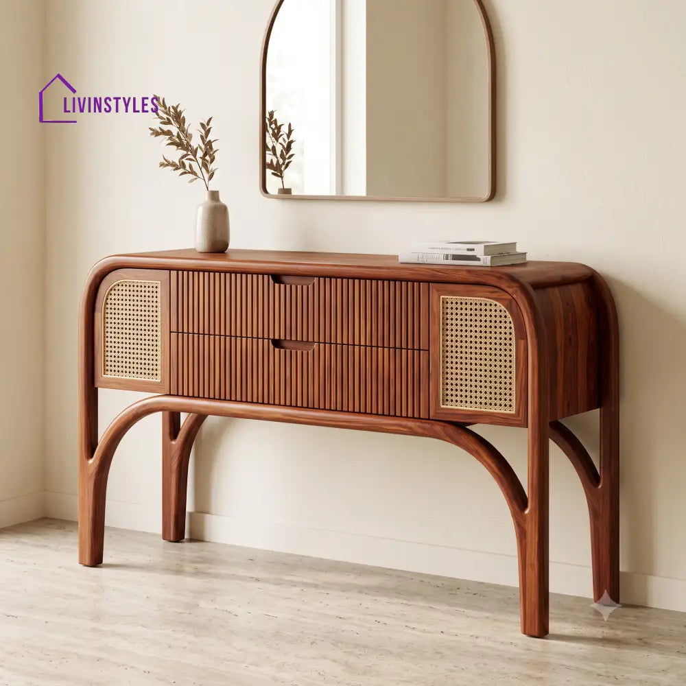 Hyacinthe Premium Wooden Console Table for Living Room | Entryway Table