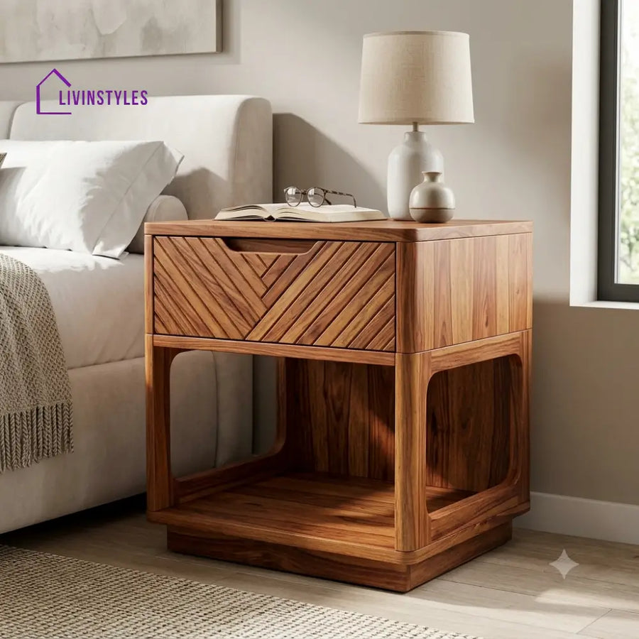Ibidun Premium Wooden Bedside Table | Side Table for Bedroom