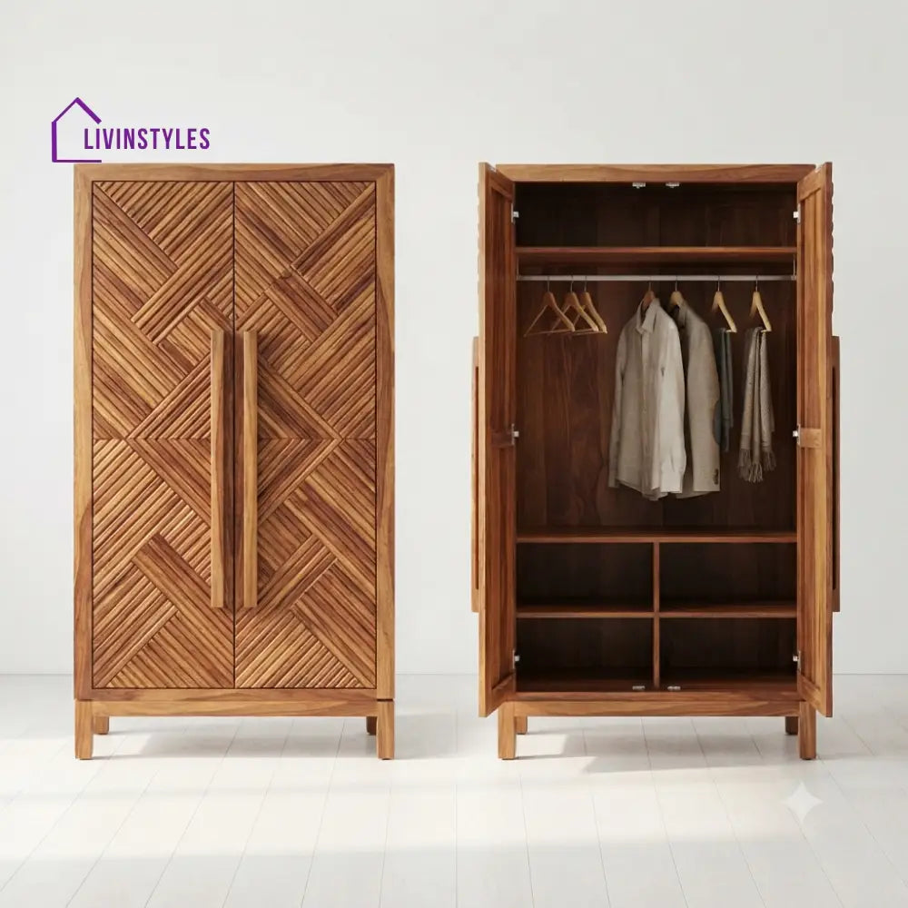Idhika Wooden Wardrobe for Clothes | Cupboard for Clothes