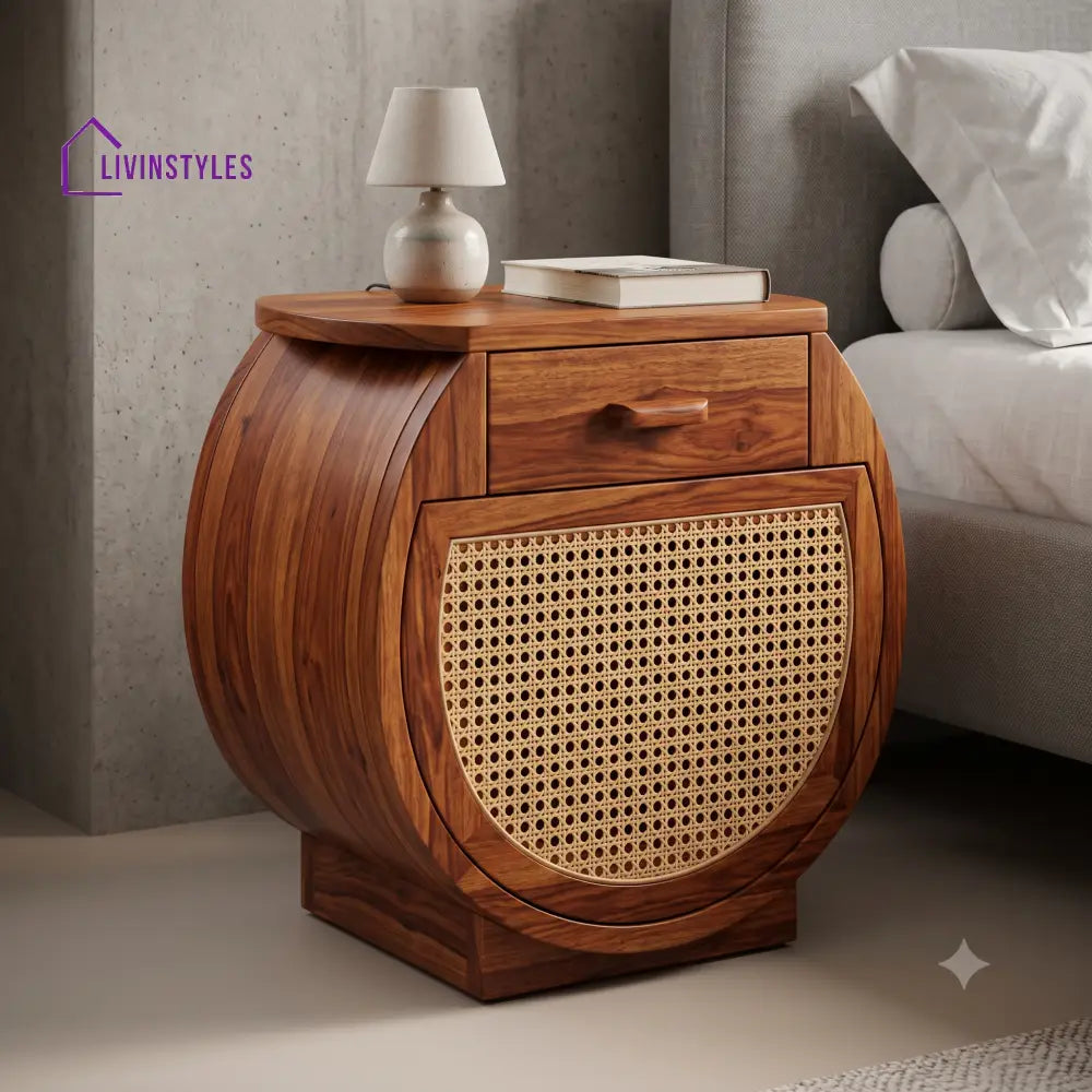 Ifeoma Premium Wooden Bedside Table | Side Table for Bedroom
