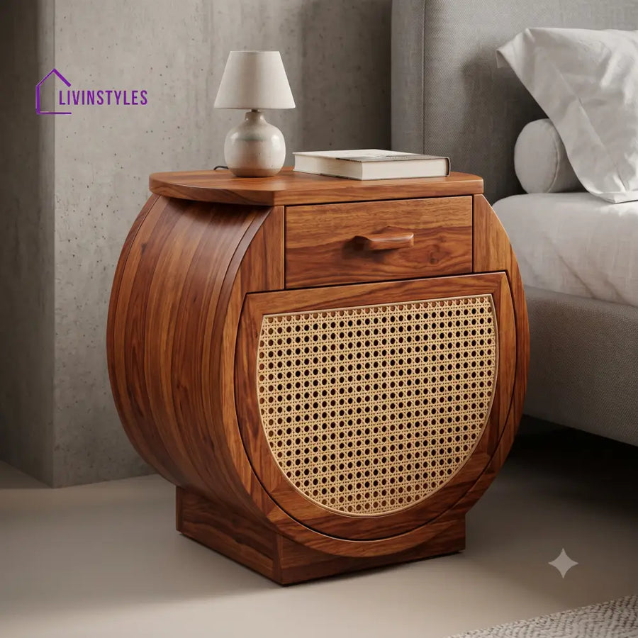 Ifeoma Premium Wooden Bedside Table | Side Table for Bedroom