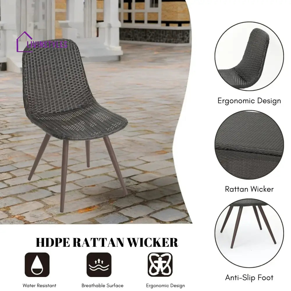 Ikram Outdoor All-Weather Resistant Rattan Wicker 7-Piece Dining Set - Dining Set