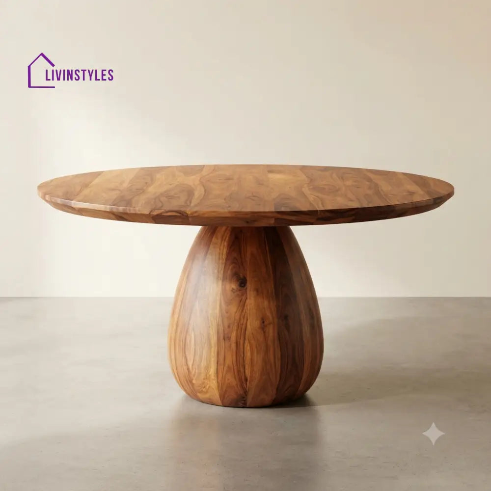 Ilina Wooden Round Dining Table