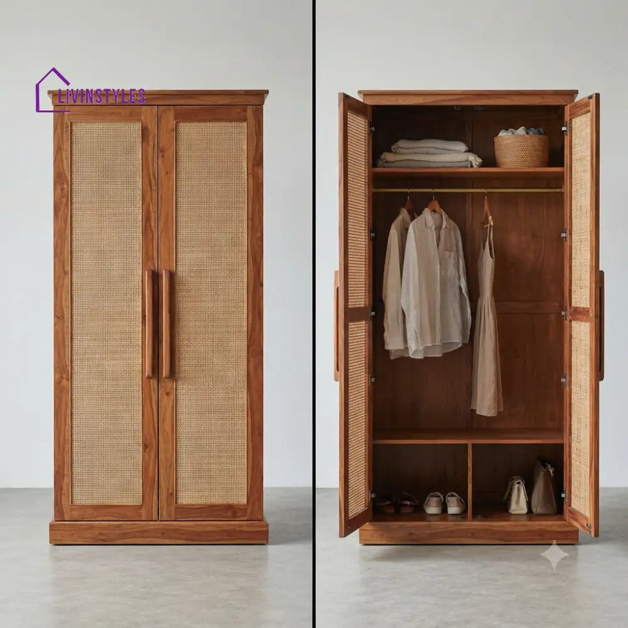 Ilina Wooden Wardrobe for Clothes | Cupboard for Clothes