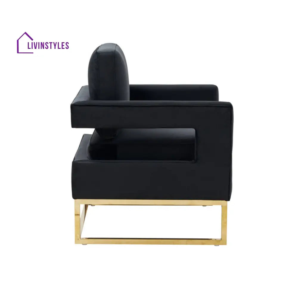 Ilisha Metal and Fabric Arm Chair | Living Room Chair | Lounge Chair