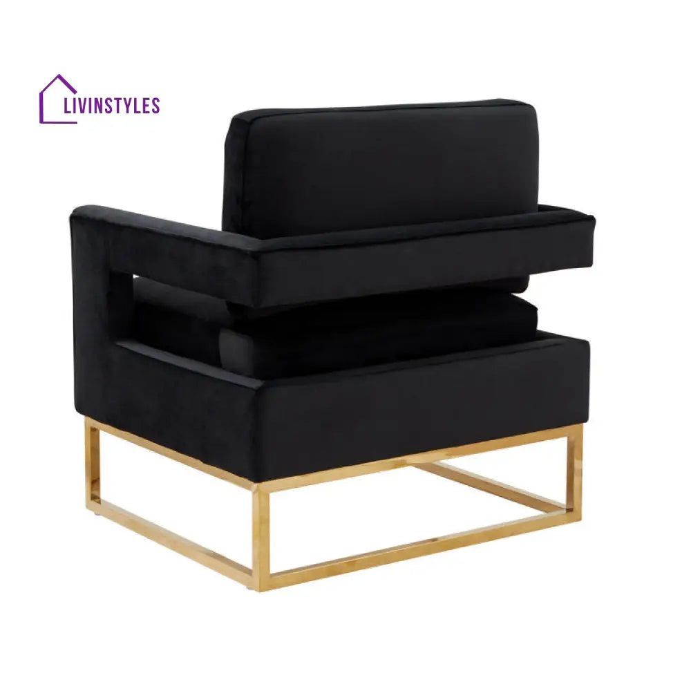 Ilisha Metal and Fabric Arm Chair | Living Room Chair | Lounge Chair