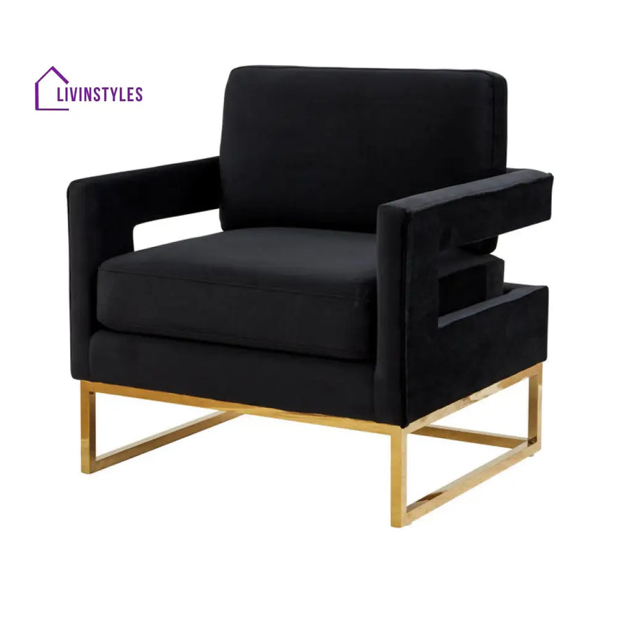 Ilisha Metal and Fabric Arm Chair | Living Room Chair | Lounge Chair
