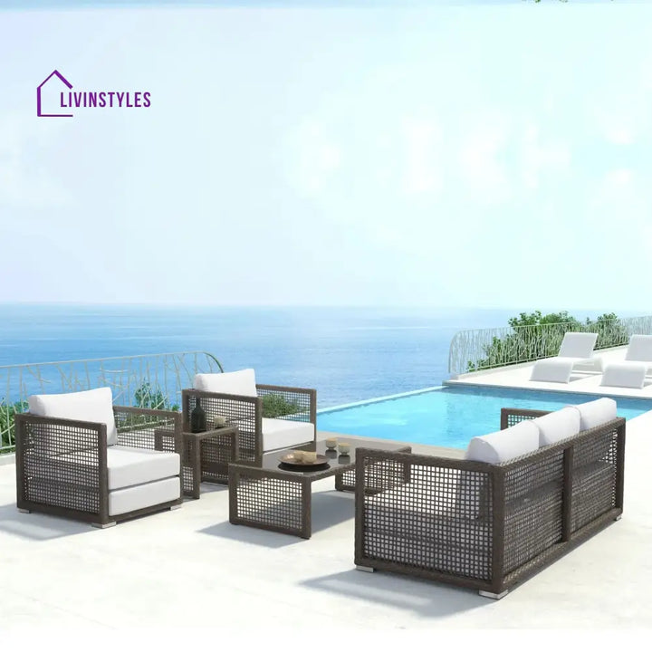 Ilsa Outdoor Rattan Wicker 5-Seater Sofa Set - Sofa Set
