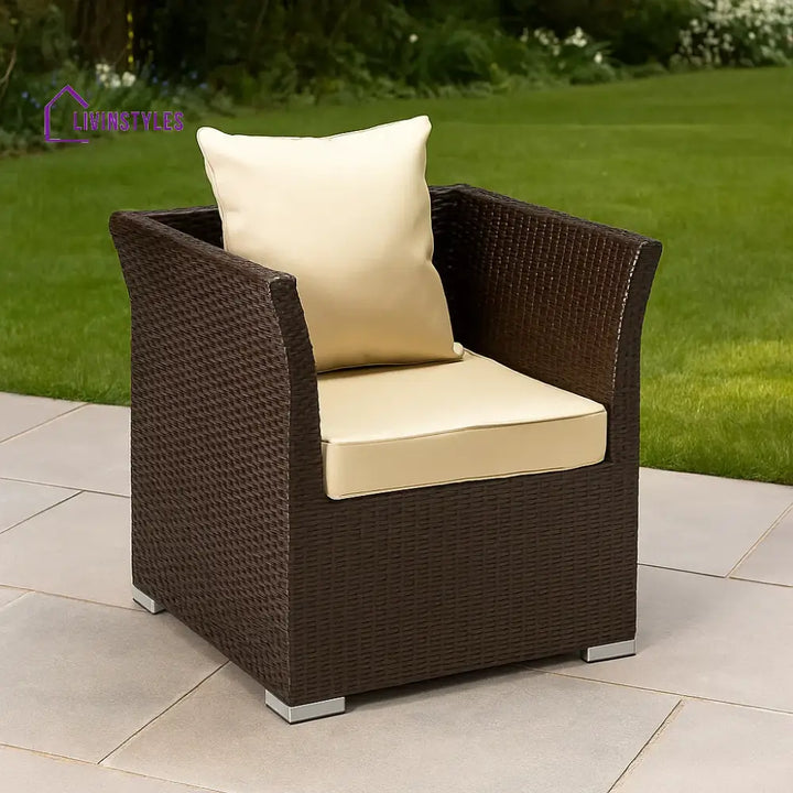 Inas Outdoor All-Weather Wicker Single Seater Sofa - Sofa Set