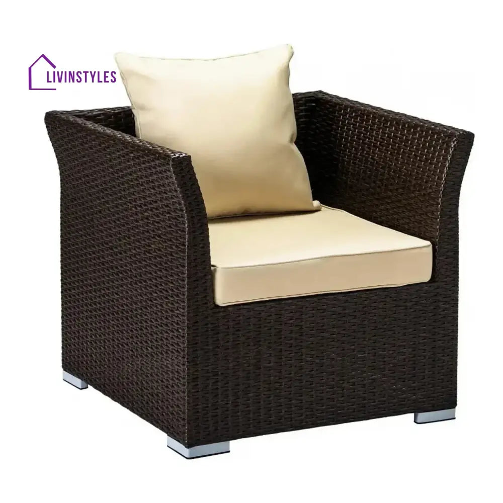 Inas Outdoor All-Weather Wicker Single Seater Sofa - Sofa Set