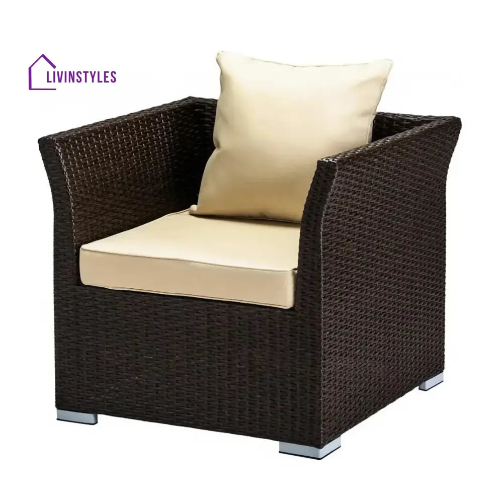 Inas Outdoor All-Weather Wicker Single Seater Sofa - Sofa Set