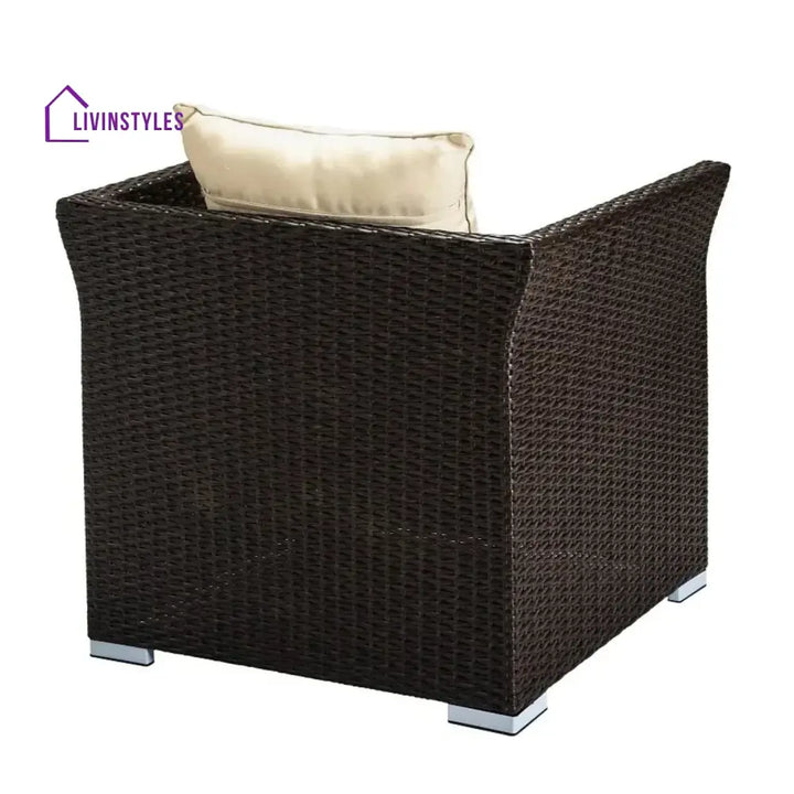 Inas Outdoor All-Weather Wicker Single Seater Sofa - Sofa Set
