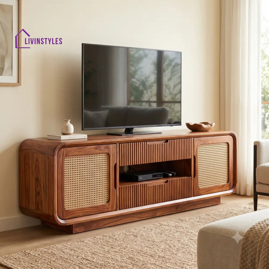 Inaya Solid Sheesham Wood Tv Unit for Living Room | Tv Cabinet | Tv Console Unit