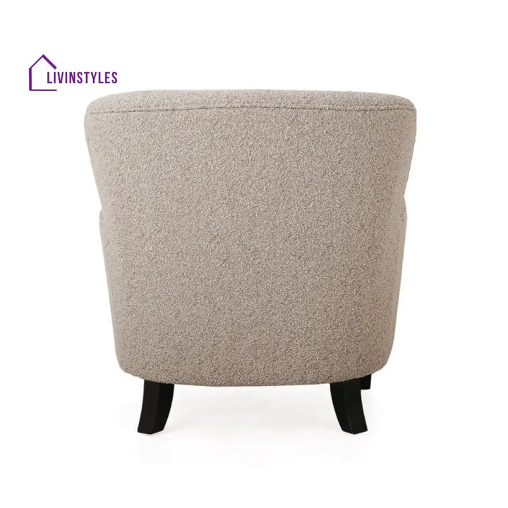 Inaya Solid Wood Frame and Fabric Arm Chair | Living Room Chair | Lounge Chair
