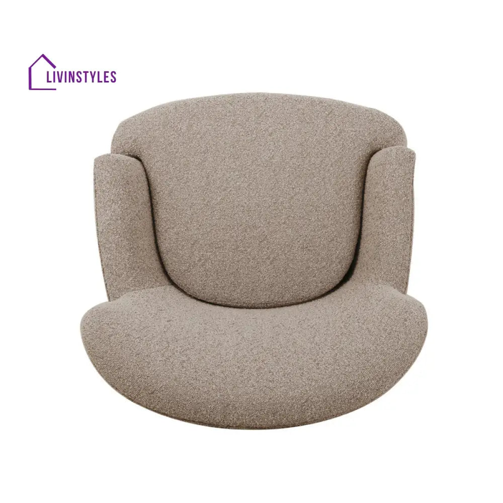 Inaya Solid Wood Frame and Fabric Arm Chair | Living Room Chair | Lounge Chair