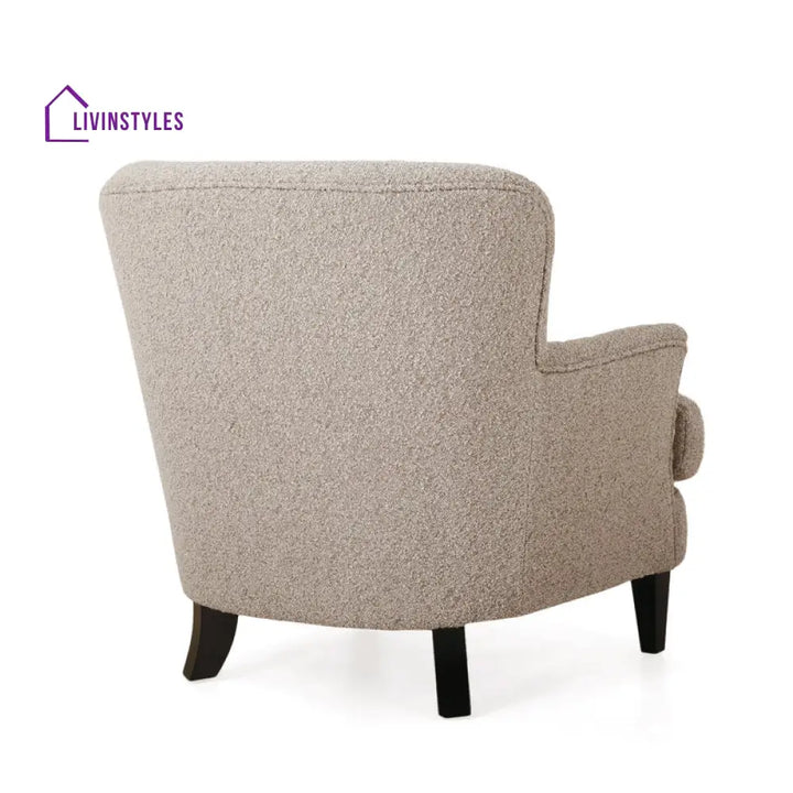 Inaya Solid Wood Frame and Fabric Arm Chair | Living Room Chair | Lounge Chair
