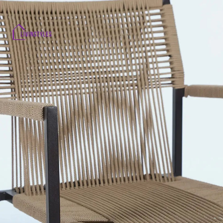 Indigo Outdoor Rope 3-Piece Patio Set (Beige) - Patio Set
