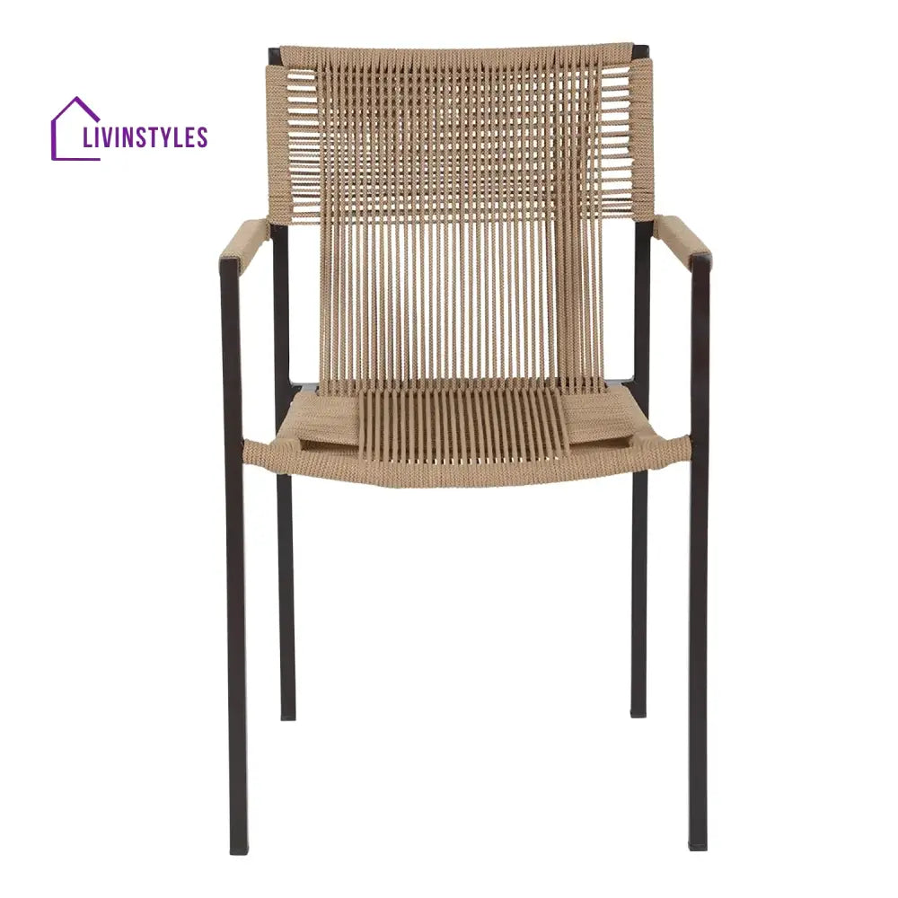 Indigo Outdoor Rope 3-Piece Patio Set (Beige) - Patio Set