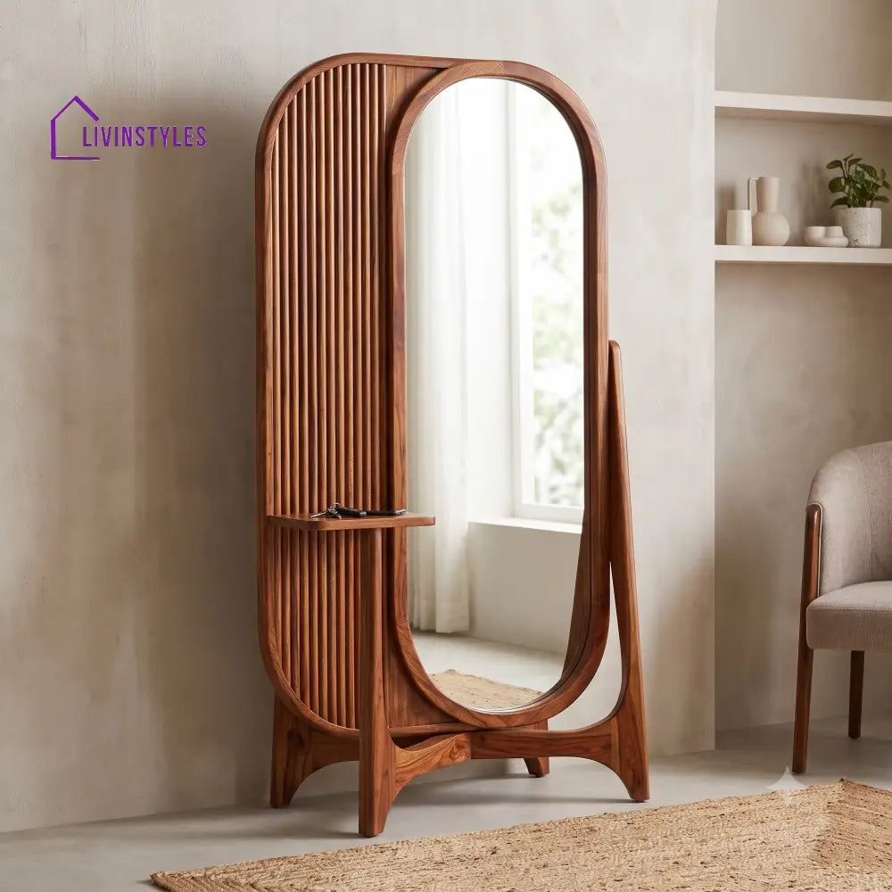Indira Wooden Full Length Mirror for Bedroom & Living Room