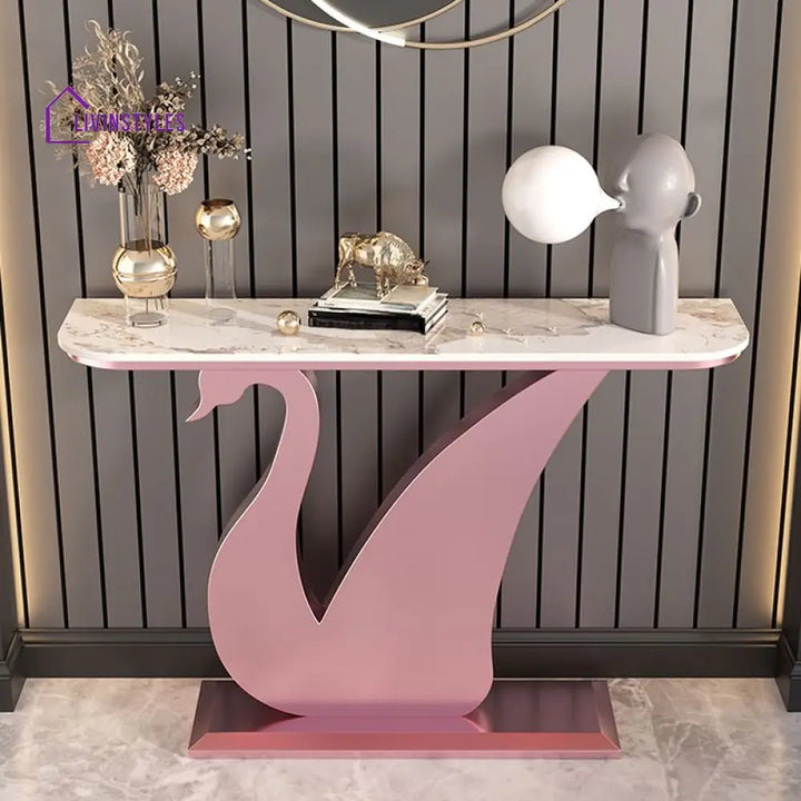 Indraneel Stainless Steel Living Room Console Table