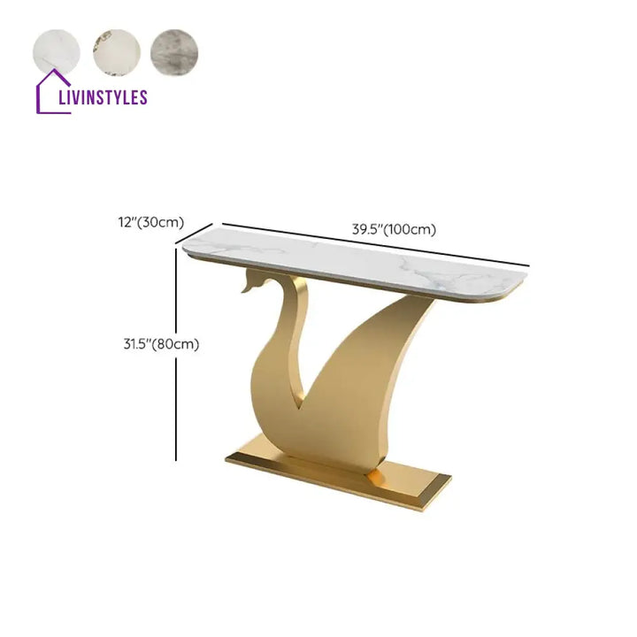Indraneel Stainless Steel Living Room Console Table