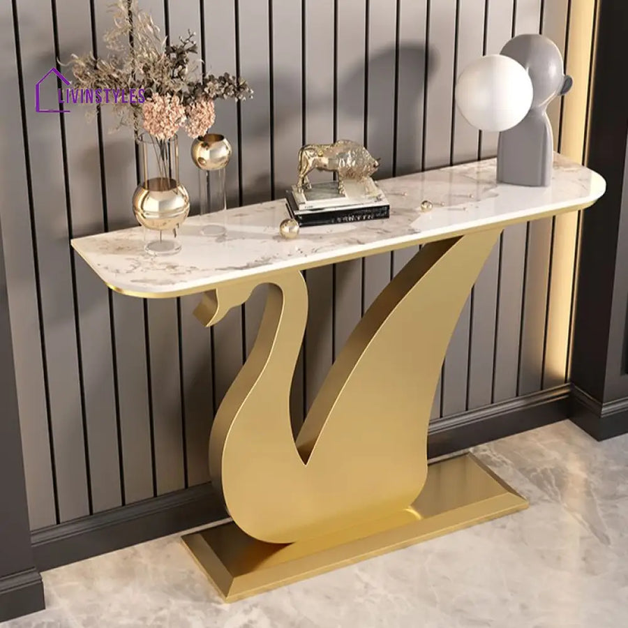 Indraneel Stainless Steel Living Room Console Table