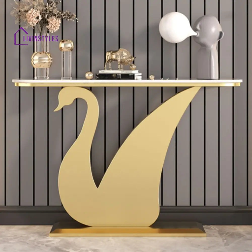 Indraneel Stainless Steel Living Room Console Table