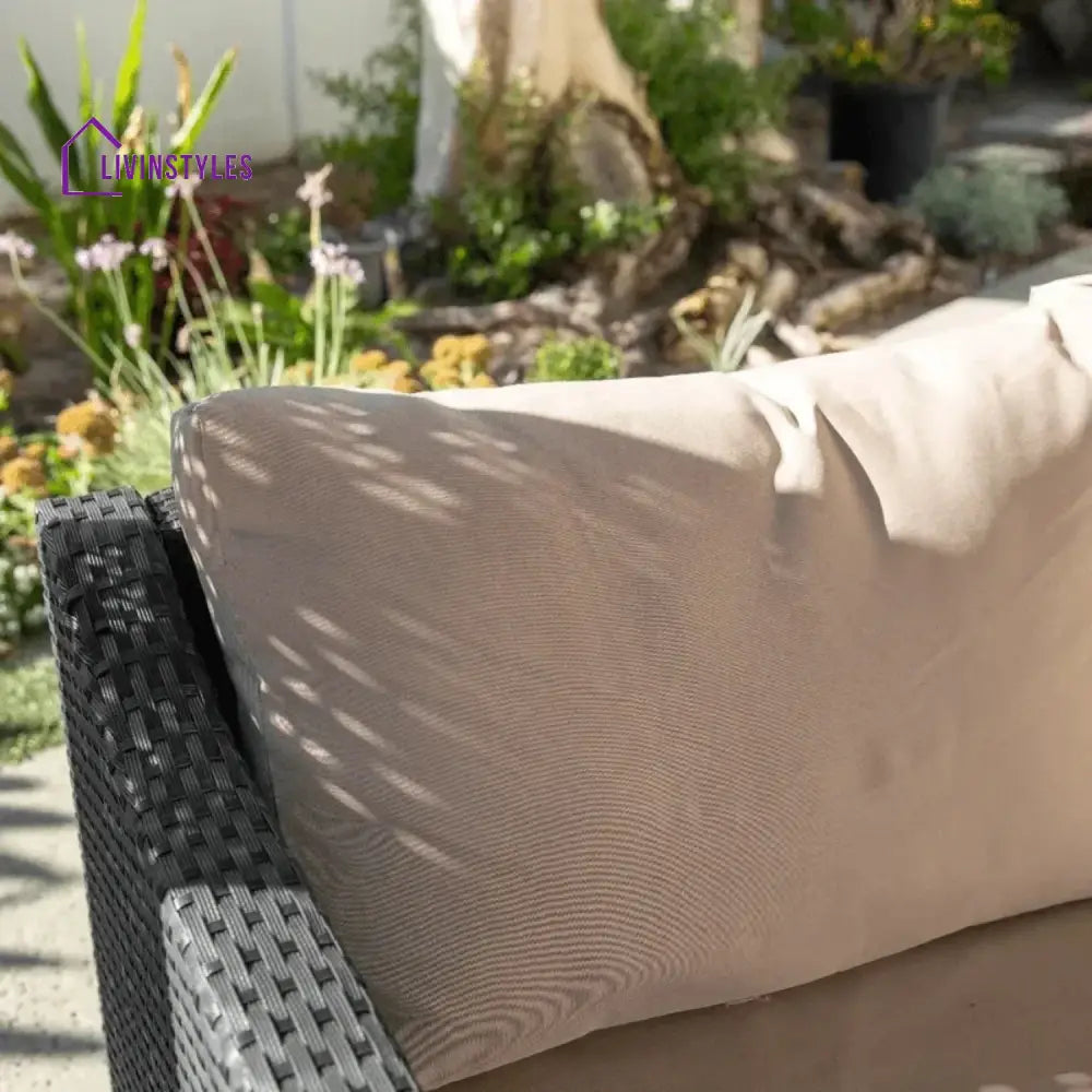 Indulekha Outdoor All-Weather Rattan Wicker Three Seater Sofa - Sofa Set