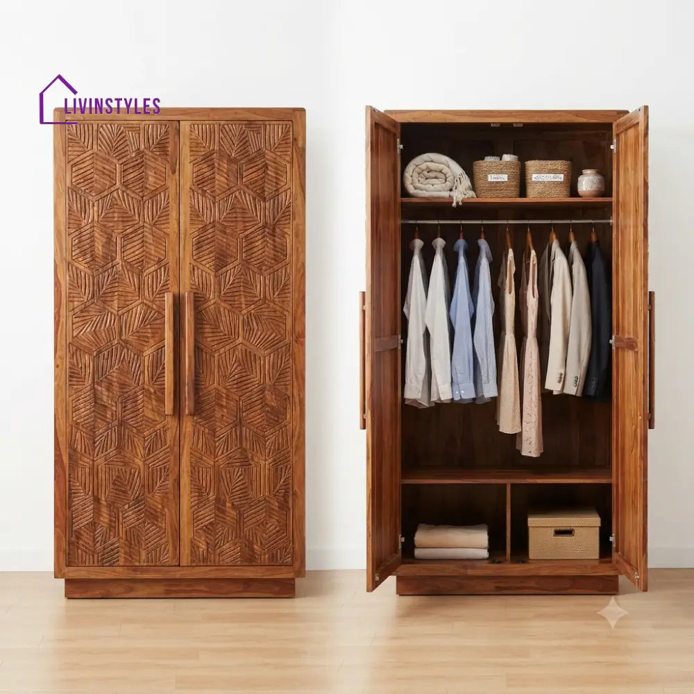 Indulekha Wooden Wardrobe for Clothes | Cupboard for Clothes
