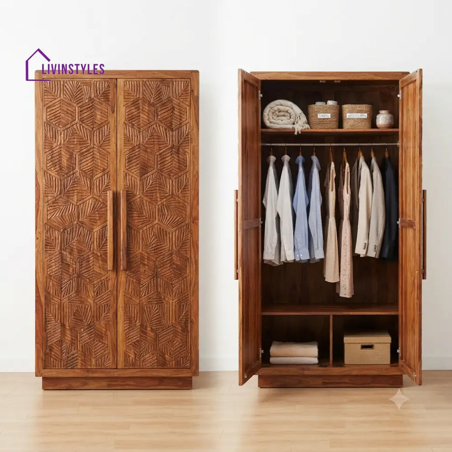 Indulekha Wooden Wardrobe for Clothes | Cupboard for Clothes