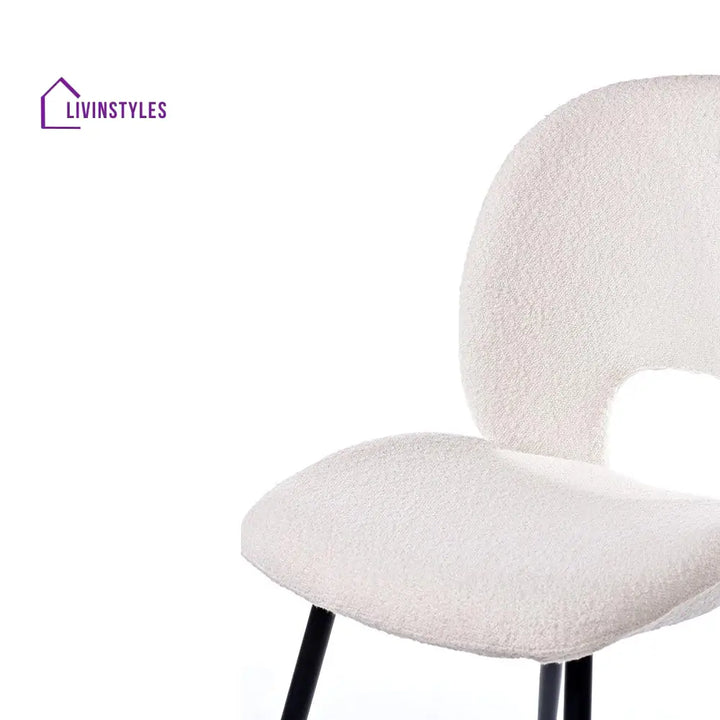 Inessa Iron Boucle Fabric Chair