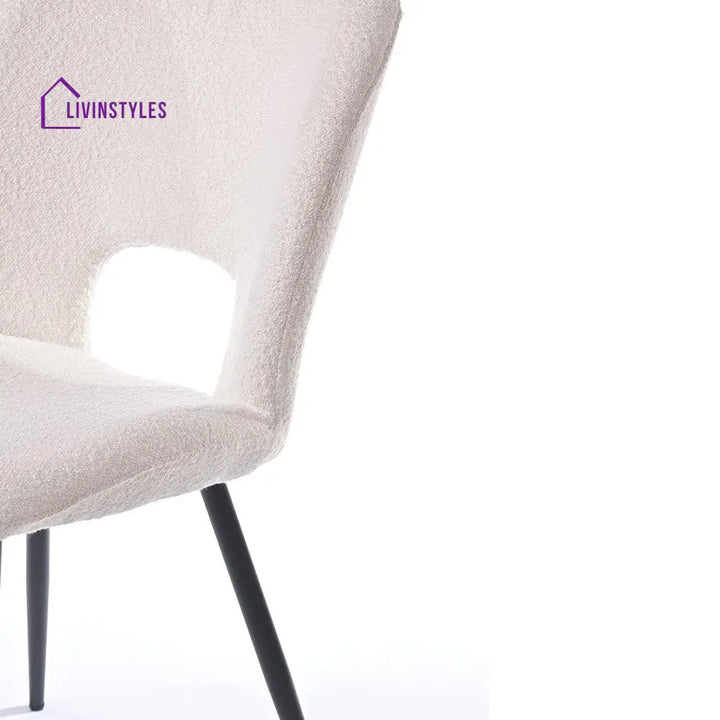 Inessa Iron Boucle Fabric Chair