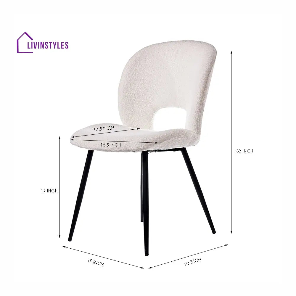 Inessa Iron Boucle Fabric Chair