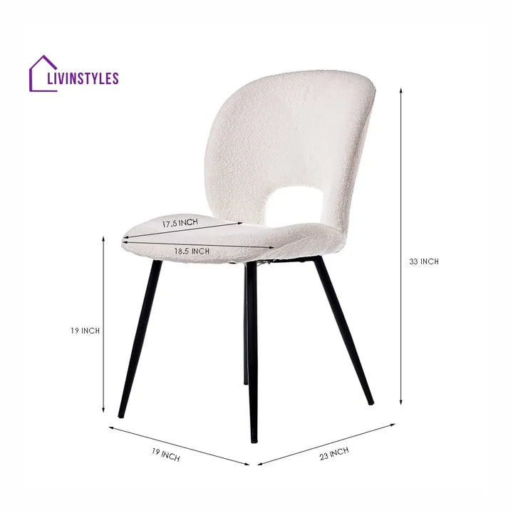 Inessa Iron Boucle Fabric Chair