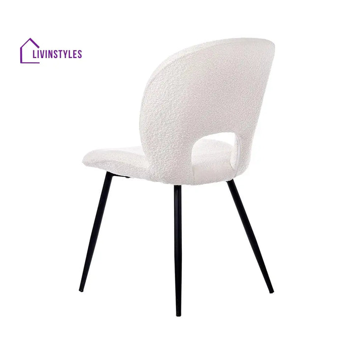 Inessa Iron Boucle Fabric Chair