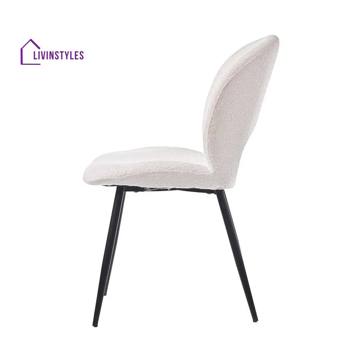 Inessa Iron Boucle Fabric Chair