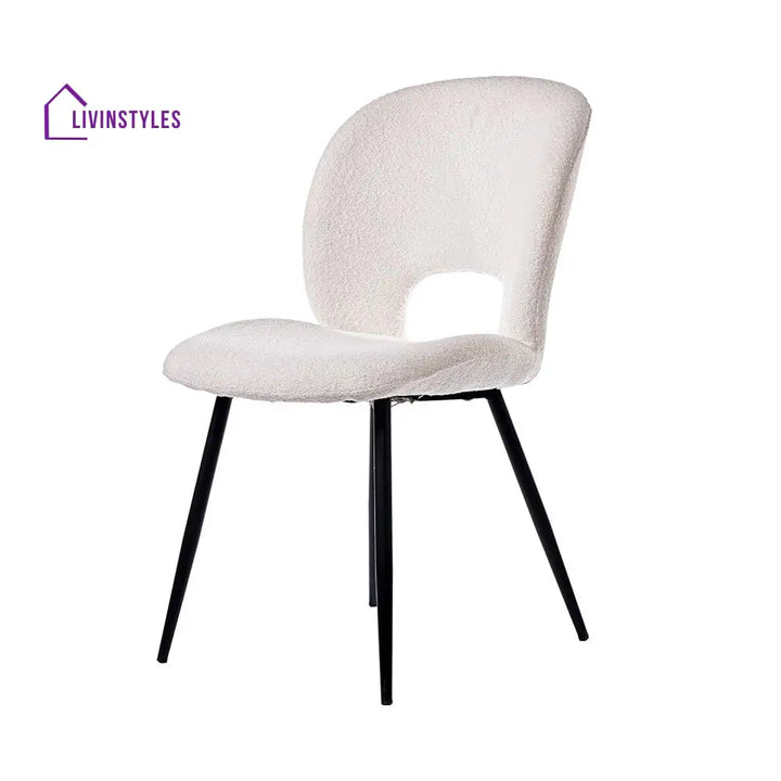 Inessa Iron Boucle Fabric Chair