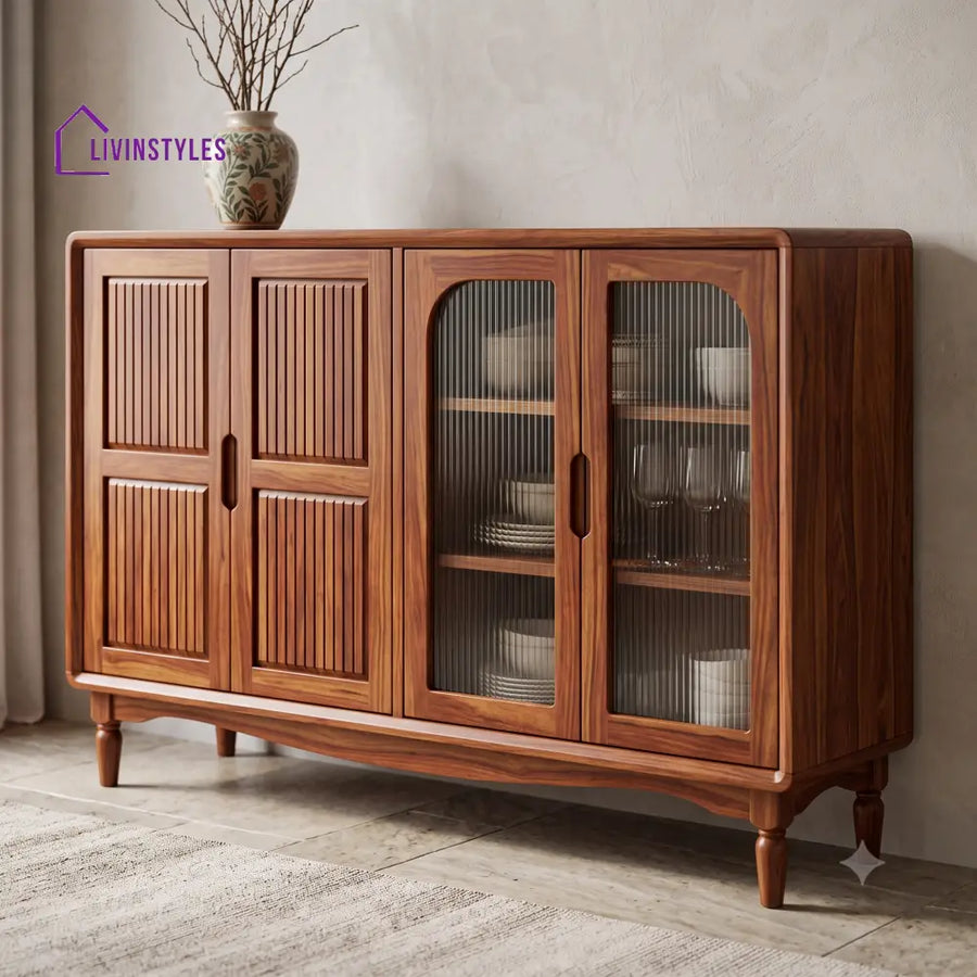 Iniya Premium Sheesham Wood Sideboard and Cabinet for Living Room