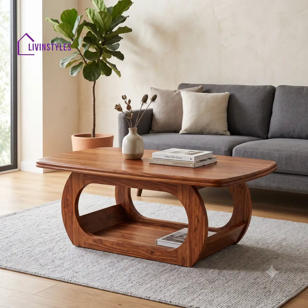 Iniya Premium Solid Wood Coffee Table for Living Room Online