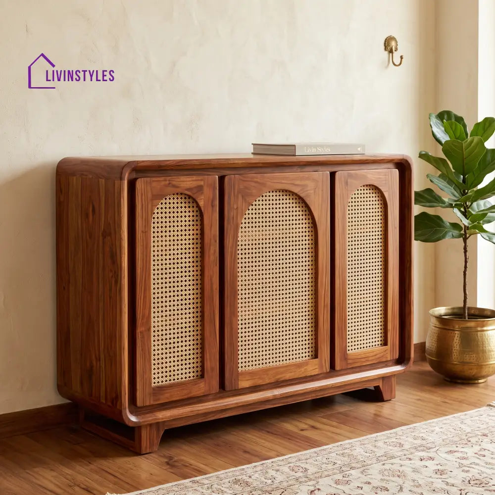 Iniya Sheesham Wood Shoe Rack | Wooden Shoe Cabinet