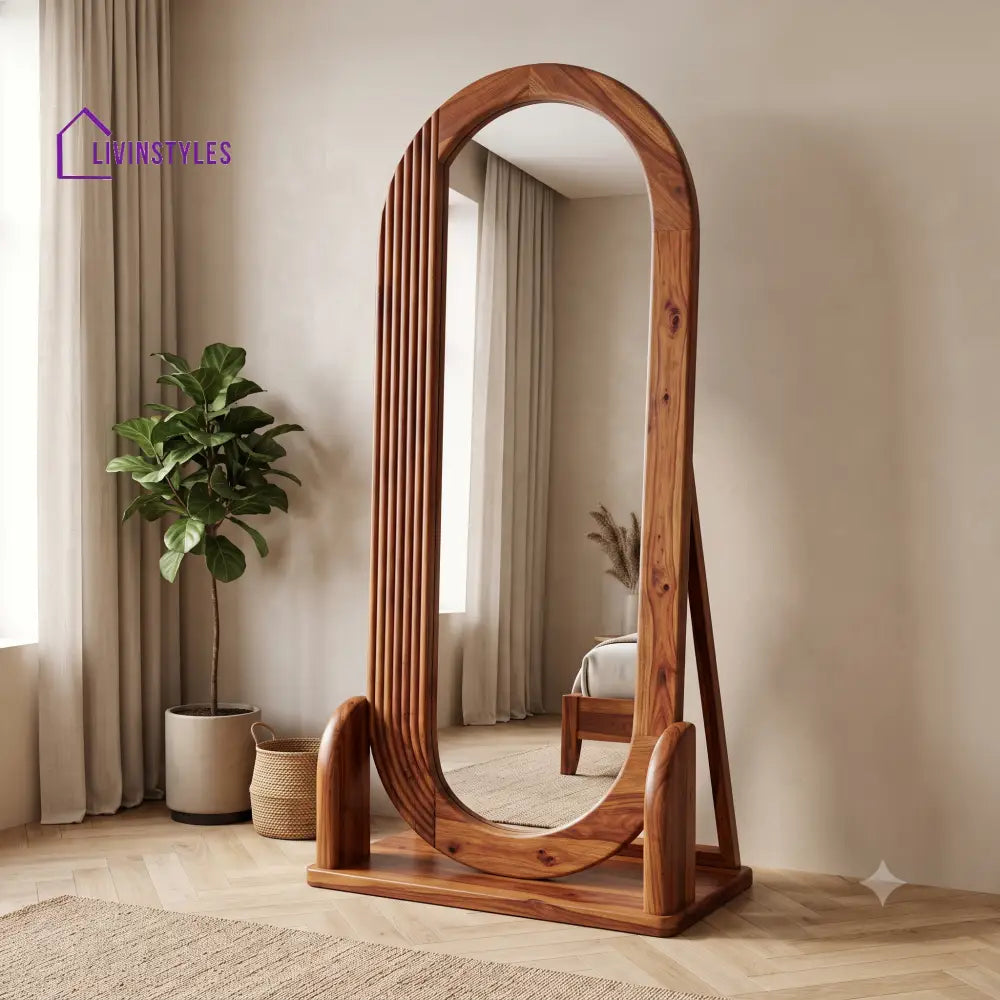 Iniya Wooden Full Length Mirror for Bedroom & Living Room