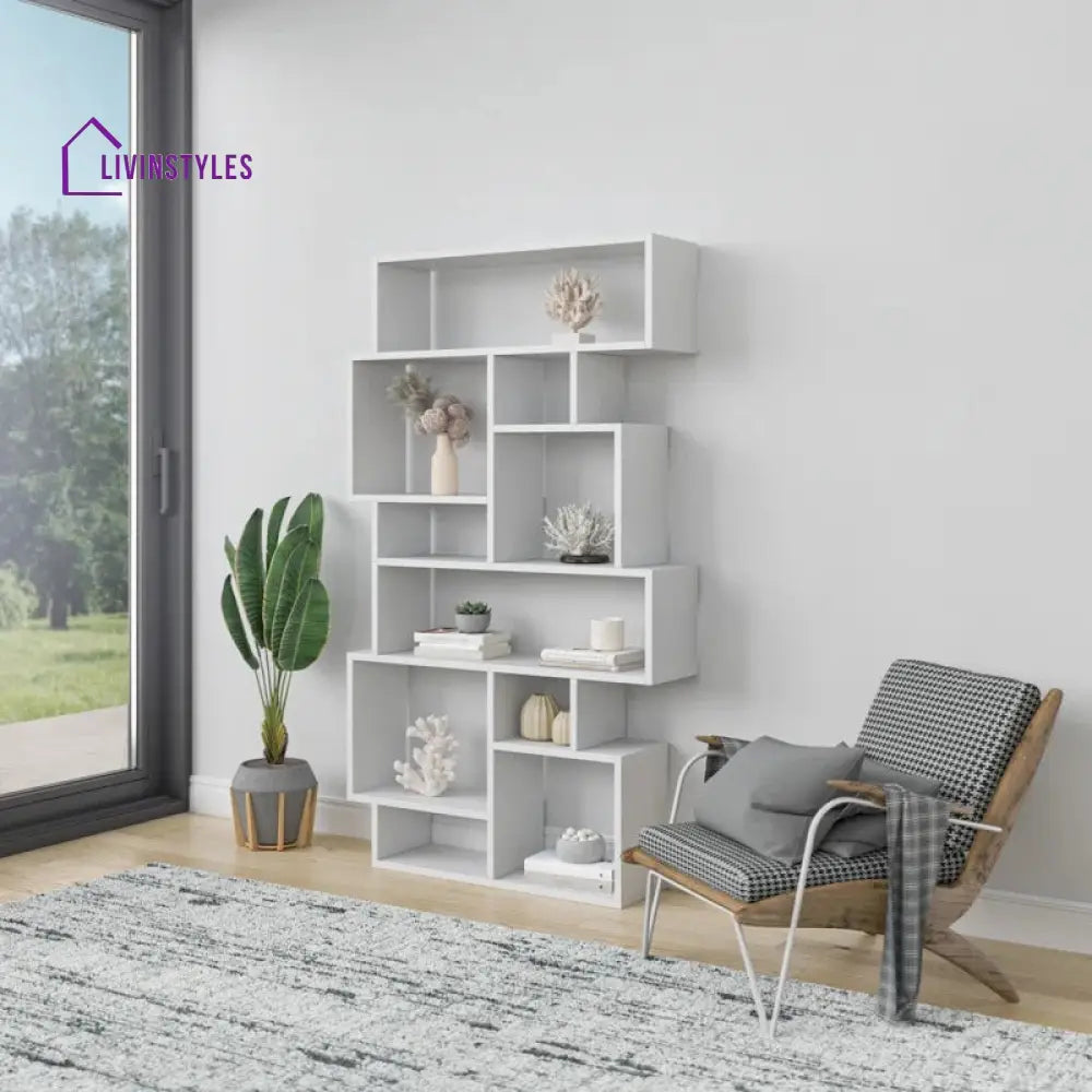 Inna Engineered Wood Bookshelves | Bookshelf for Living Room | Bedroom | Drawing Room | Study Room