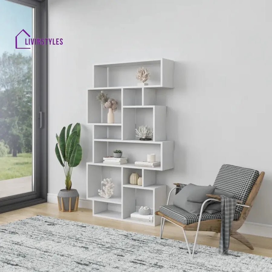 Inna Engineered Wood Bookshelves | Bookshelf for Living Room | Bedroom | Drawing Room | Study Room