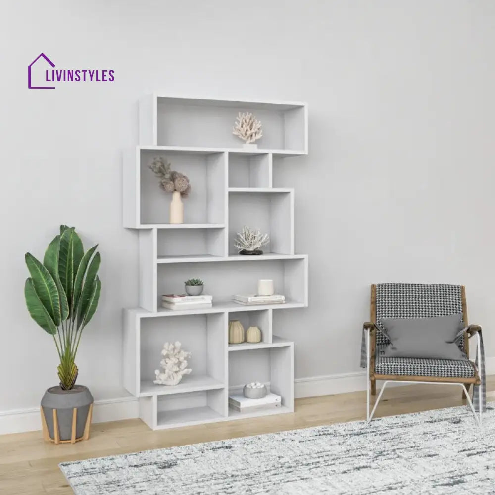 Inna Engineered Wood Bookshelves | Bookshelf for Living Room | Bedroom | Drawing Room | Study Room