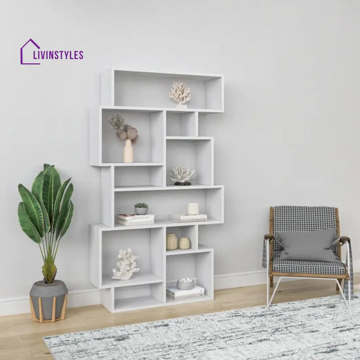 Inna Engineered Wood Bookshelves | Bookshelf for Living Room | Bedroom | Drawing Room | Study Room