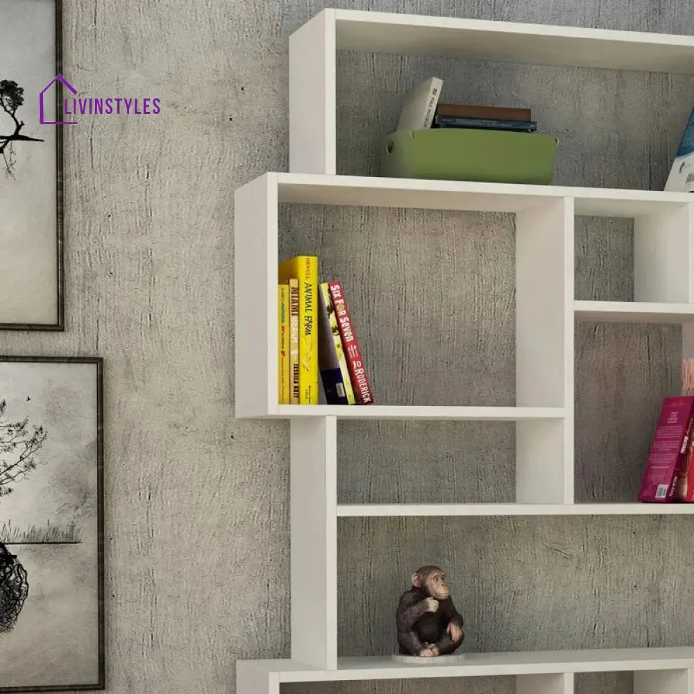 Inna Engineered Wood Bookshelves | Bookshelf for Living Room | Bedroom | Drawing Room | Study Room