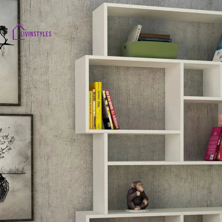 Inna Engineered Wood Bookshelves | Bookshelf for Living Room | Bedroom | Drawing Room | Study Room